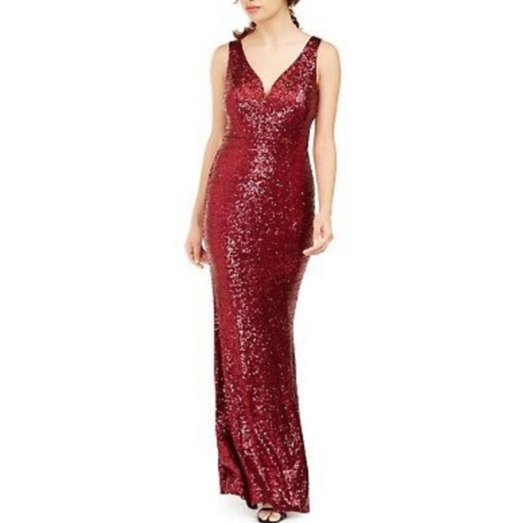 Crystal Doll Gown Size 9 Sequin Red Formal - Picture 1 of 8